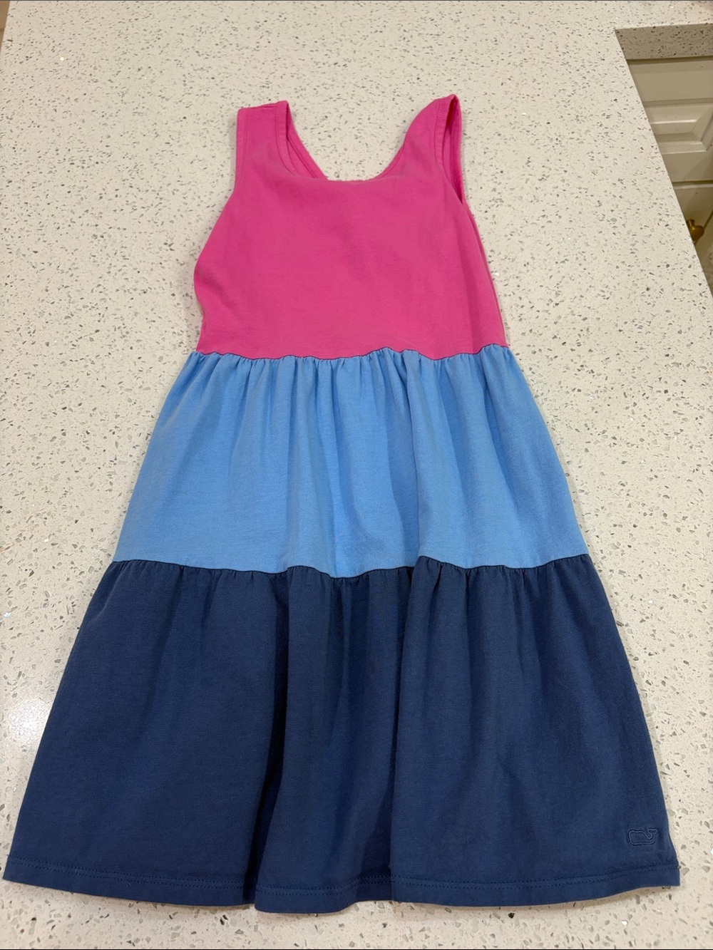 Vineyard Vines Girls' Tiered Colorblock dress size Small